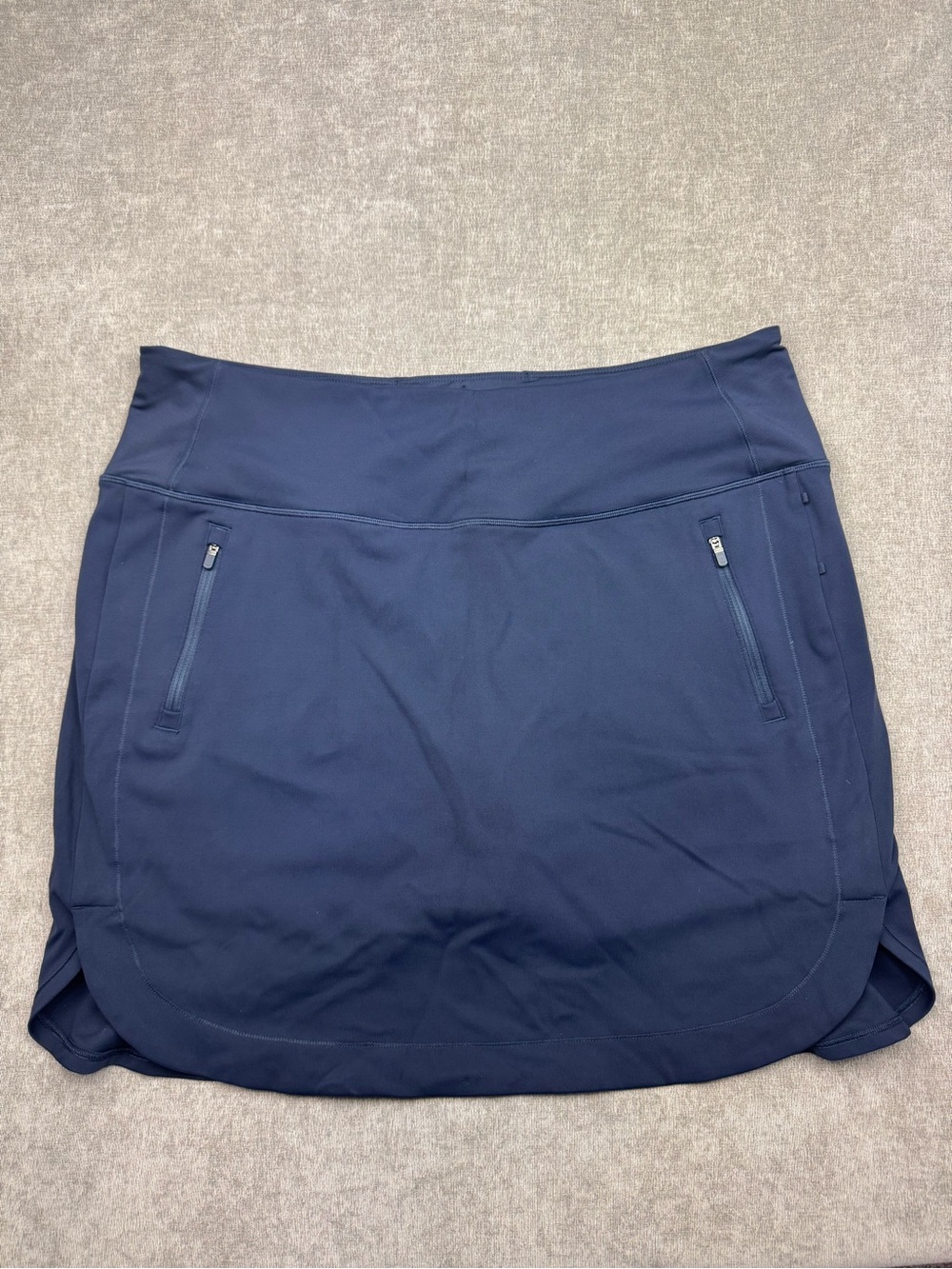 Athleta Fairway Golf Skort 18” Navy Blue Women’s XL Zip Pockets